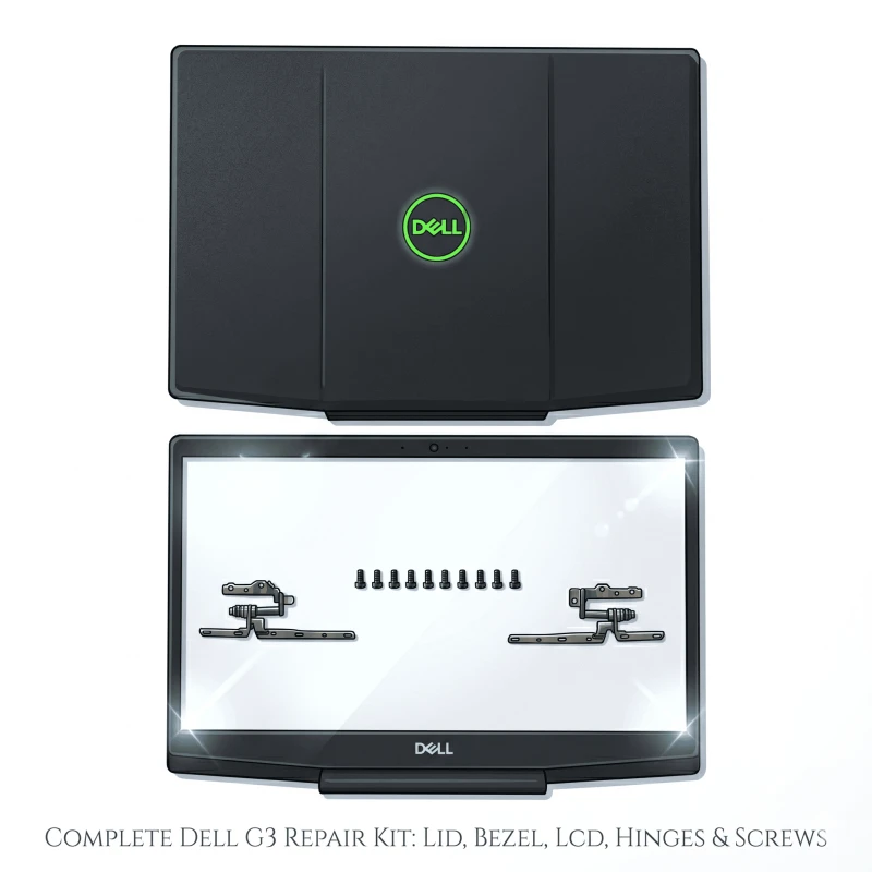 New For Dell G3 15 3590 Lcd Lid Back Cover+Bezel+Hinge+screw 0747KP 747KP US