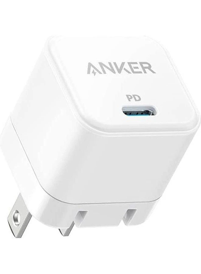 شاحن أنكر PowerPort III Cube – محول USB-C بقدرة 20W، أبيض