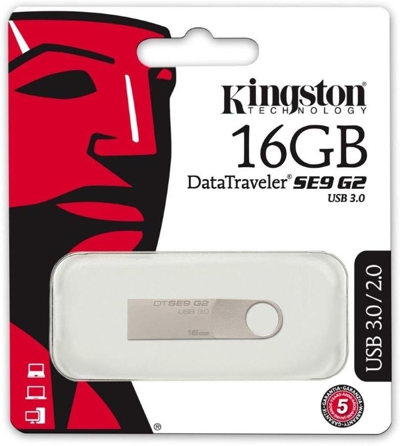 فلاشة كينجستون 16 جيجا DataTraveler SE9 G2 USB 3.0 – معدنية أنيقة