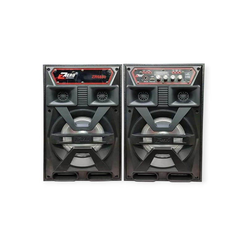 سماعات صب ووفر ZERO 6880 – 7 بوصة، 60 وات، دعم USB/SD/بلوتوث/FM مع ريموت كنترول
