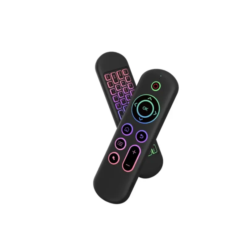 ريموت ماوس هوائي M5 Air Mouse - كيبورد لاسلكي مضيء وبلوتوث 5.2 للأندرويد بوكس والشاشات